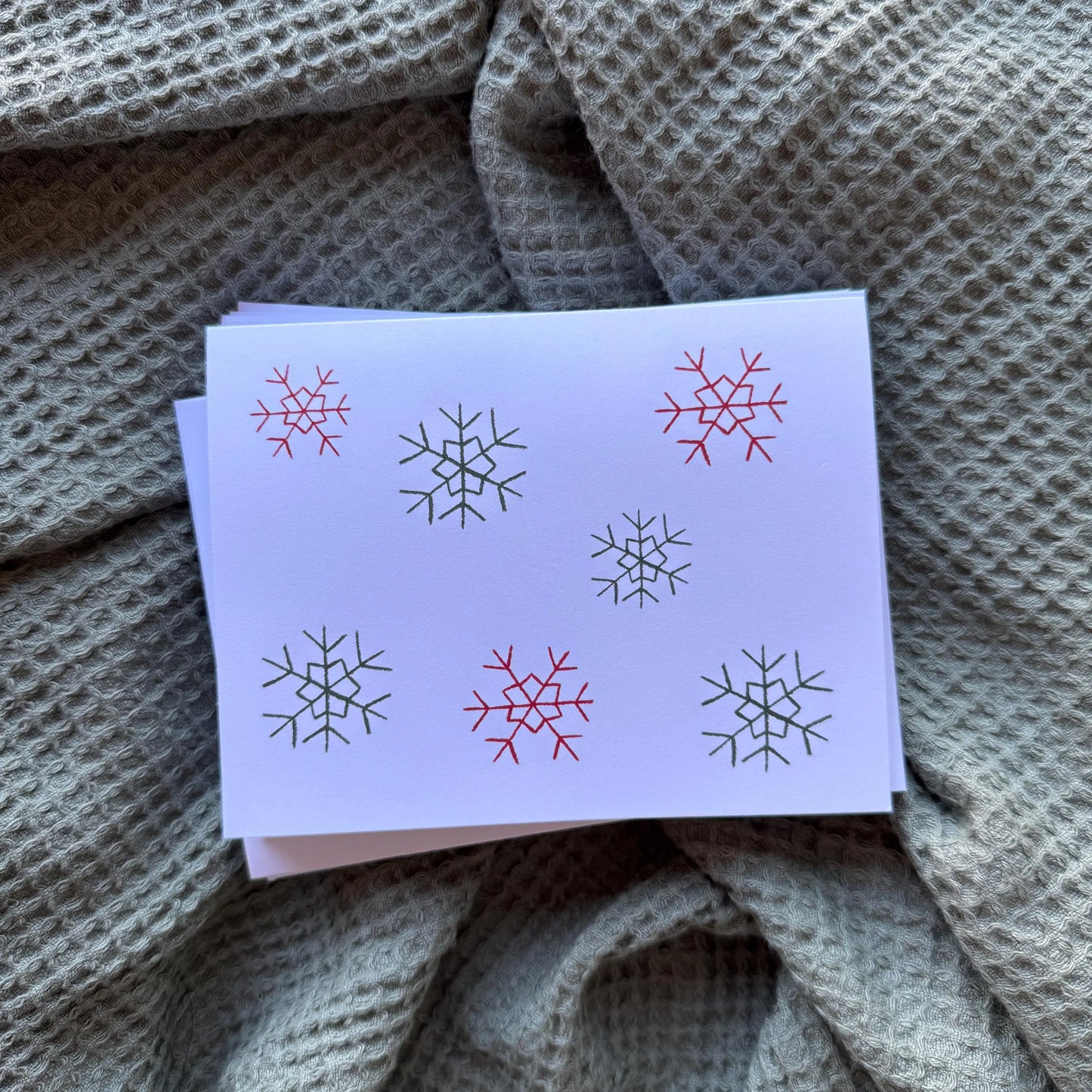 Blank Christmas Cards- 10 Pack (Snowflakes)